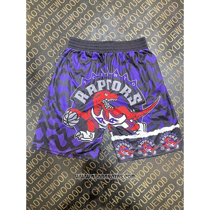 Pantalone Toronto Raptors Mitchell & Ness Negro Violeta